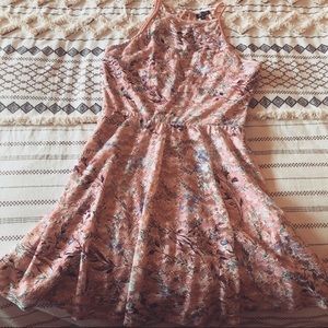 Floral Pink Lily Rose Dress